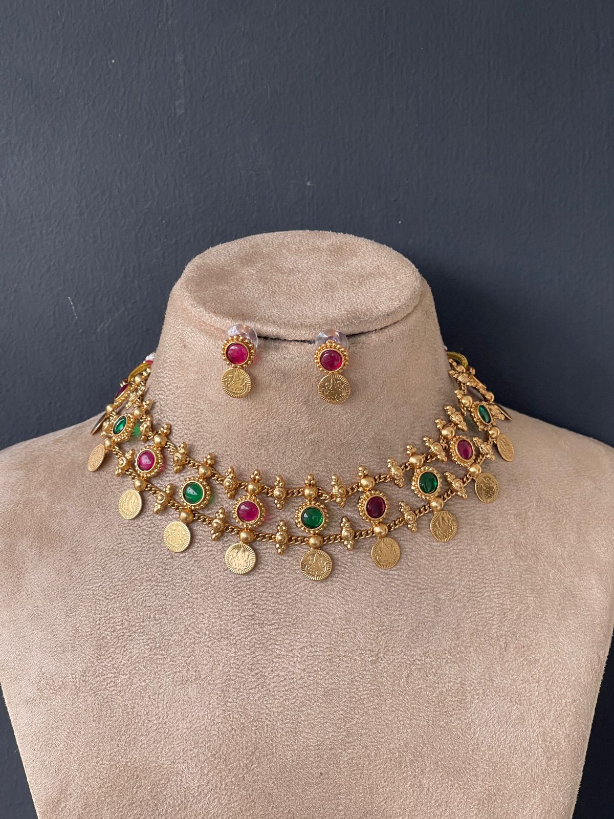 Multi Color Coin Chocker – Mannat Jewelz