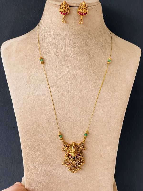 Multi Stone Gold Goddess Invisible  Haaram