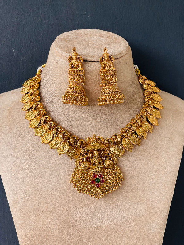 Gold Goddess Coin Necklace
