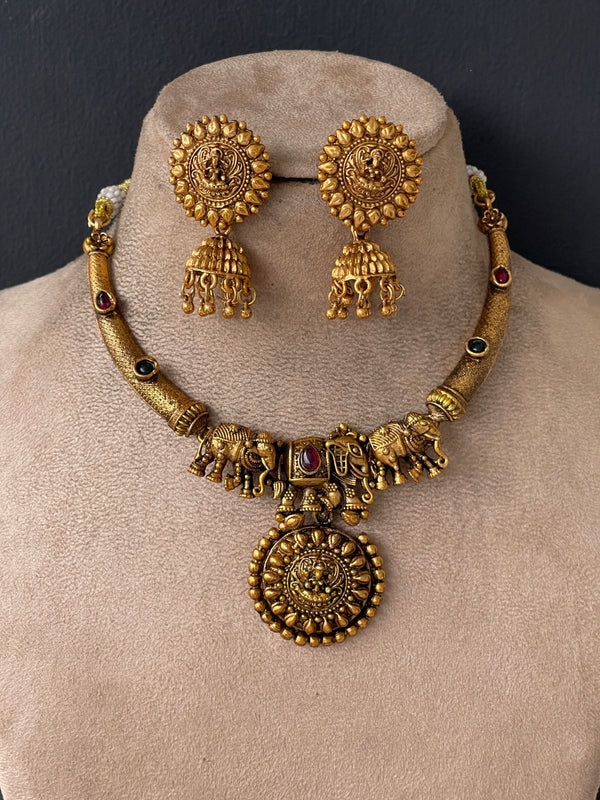 Antique Hasli Elephant Necklace